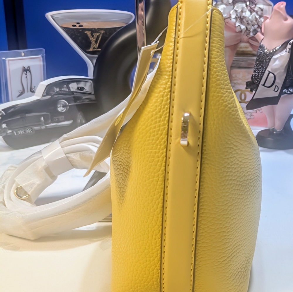 Michael Kors Ember Daisy Yellow Leather Women's Bag - Picture 6 of 10